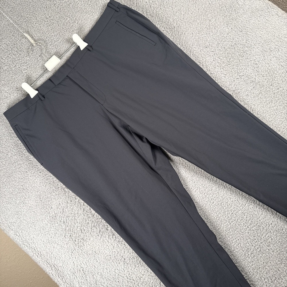 Sene Men's Flextech Pants 46x30 Gray Stretch Performance Trousers‎